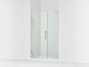 KOHLER K-27604-10L Composed 45-1/4"?Çô46" W x 71-1/2" H frameless pivot shower door with 3/8" Crystal Clear glass and...