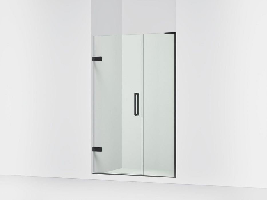 KOHLER K-27604-10L Composed 45-1/4"?Çô46" W x 71-1/2" H frameless pivot shower door with 3/8" Crystal Clear glass and...