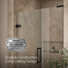 KOHLER K-27604-10L Composed 45-1/4"?Çô46" W x 71-1/2" H frameless pivot shower door with 3/8" Crystal Clear glass and...