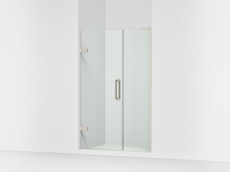 KOHLER K-27605-10L Components 45-1/4"?Çô46" W x 71-1/2" H frameless pivot shower door with 3/8" Crystal Clear glass and...