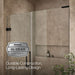 KOHLER K-27616-10L Composed 57-1/4"?Çô58" W x 71-1/2" H frameless pivot shower door with 3/8" Crystal Clear glass and...