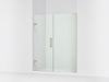KOHLER K-27618-10L Composed 58"?Çô58-3/4" W x 71-1/2" H frameless pivot shower door with 3/8" Crystal Clear glass and...
