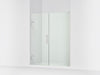 KOHLER K-27618-10L Composed 58"?Çô58-3/4" W x 71-1/2" H frameless pivot shower door with 3/8" Crystal Clear glass and...