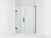 KOHLER K-27618-10L Composed 58"?Çô58-3/4" W x 71-1/2" H frameless pivot shower door with 3/8" Crystal Clear glass and...