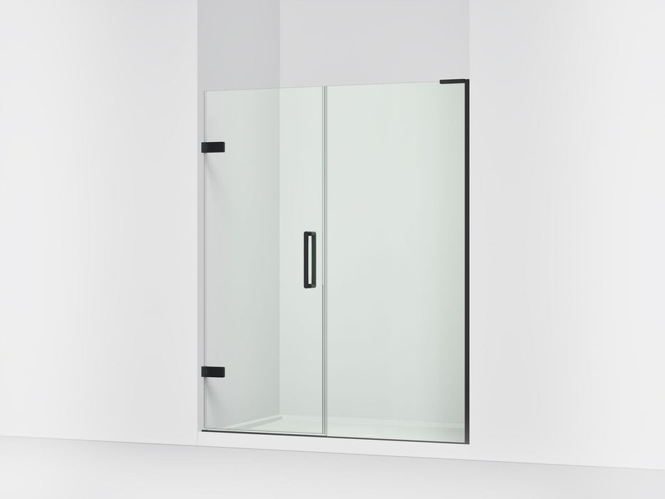 KOHLER K-27618-10L Composed 58"?Çô58-3/4" W x 71-1/2" H frameless pivot shower door with 3/8" Crystal Clear glass and...