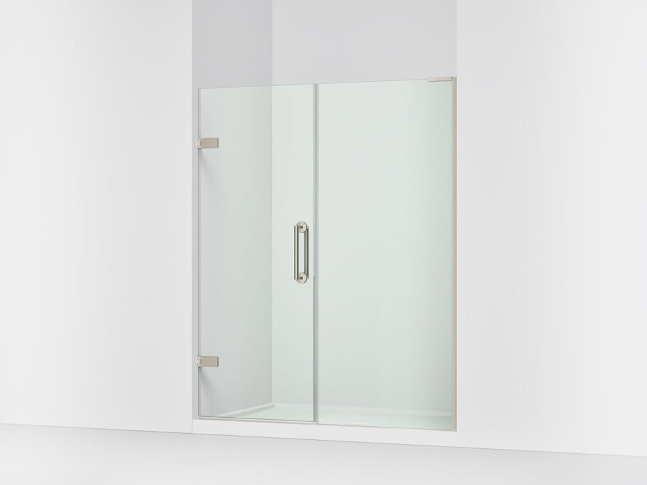 KOHLER K-27619-10L Components 58"?Çô58-3/4" W x 71-1/2" H frameless pivot shower door with 3/8" Crystal Clear glass and...
