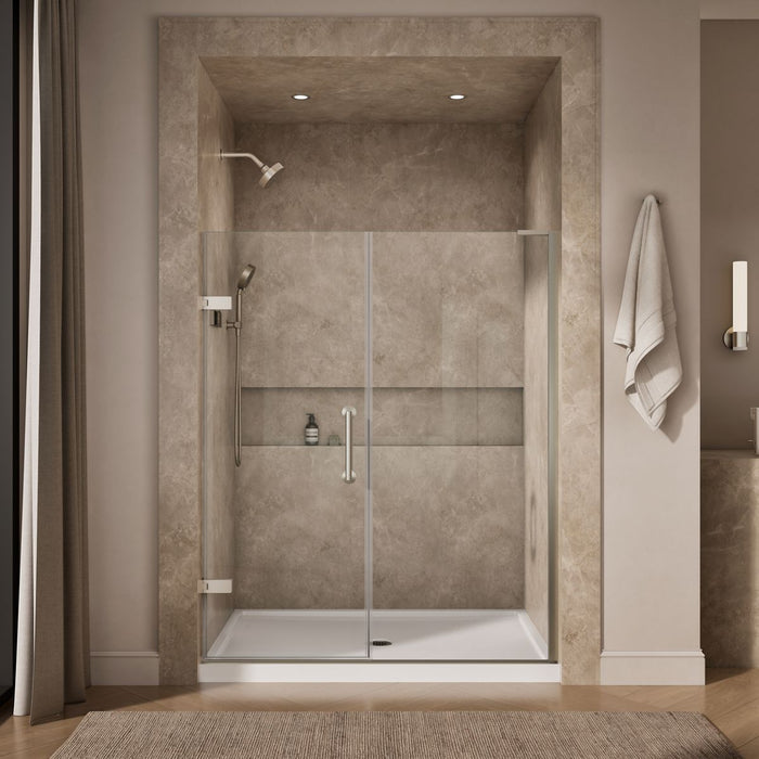 KOHLER K-27619-10L Components 58"?Çô58-3/4" W x 71-1/2" H frameless pivot shower door with 3/8" Crystal Clear glass and...