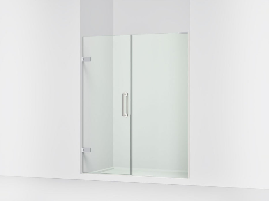 KOHLER K-27619-10L Components 58"?Çô58-3/4" W x 71-1/2" H frameless pivot shower door with 3/8" Crystal Clear glass and...