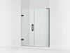 KOHLER K-27619-10L Components 58"?Çô58-3/4" W x 71-1/2" H frameless pivot shower door with 3/8" Crystal Clear glass and...