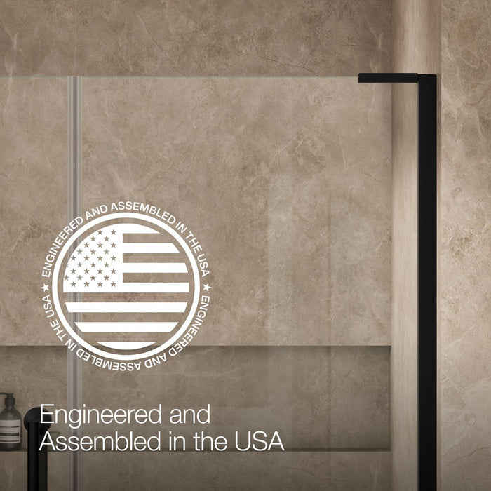 KOHLER K-27619-10L Components 58"?Çô58-3/4" W x 71-1/2" H frameless pivot shower door with 3/8" Crystal Clear glass and...