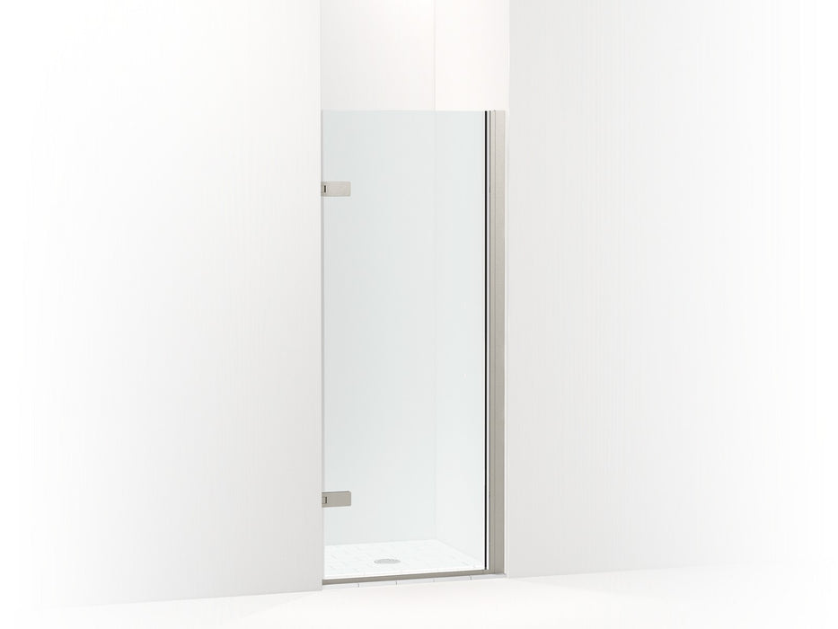KOHLER K-27707-10L Composed 3/8" pivot door glass and hardware, no handle, anodized brushed nickel