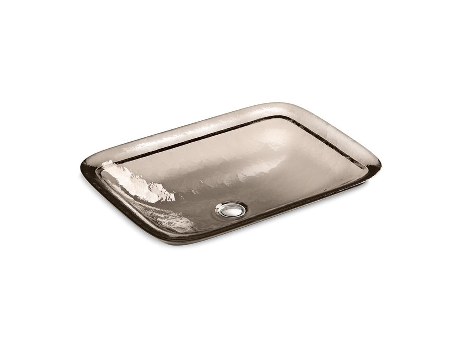 KOHLER K-2773 Inia 20-3/4" rectangular drop-in bathroom sink, no overflow, translucent doe