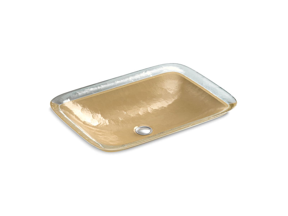 KOHLER K-2773-G7 Inia 20-3/4" rectangular drop-in bathroom sink, no overflow, opaque sandalwood