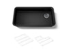 KOHLER K-27785 Cairn 33" undermount single-bowl kitchen sink, matte black