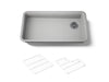 KOHLER K-27785 Cairn 33" undermount single-bowl kitchen sink, matte grey