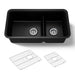 KOHLER K-27786 Cairn Smart Divide 33-1/2" undermount double-bowl kitchen sink, matte black - view 5