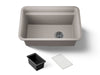 KOHLER K-27787 Cairn 27-1/2" undermount single-bowl utility sink, matte taupe