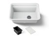 KOHLER K-27787 Cairn 27-1/2" undermount single-bowl utility sink, matte white
