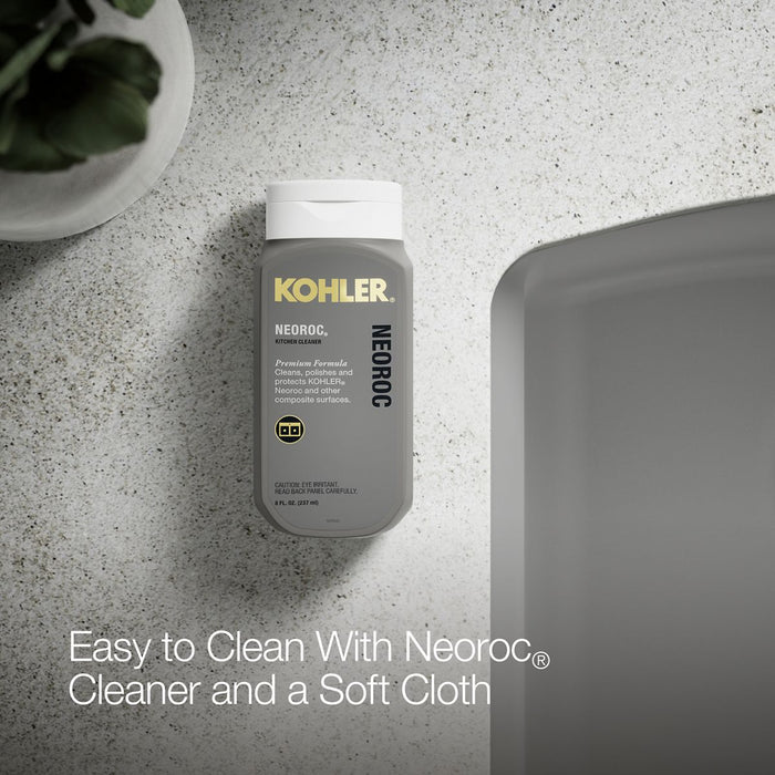 KOHLER K-28002-1 Kennon 33" top-/undermount double-bowl kitchen sink, matte grey - view 3