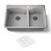 KOHLER K-28002-1 Kennon 33" top-/undermount double-bowl kitchen sink, matte grey - view 4