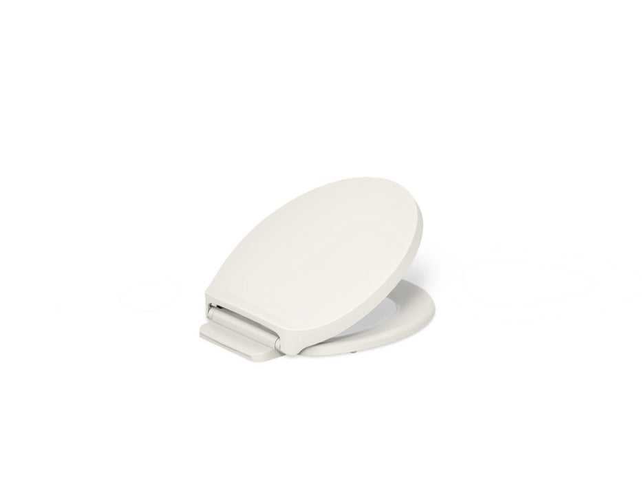 KOHLER K-28005 Drift ReadyLatch Quiet-Close round-front toilet seat, biscuit
