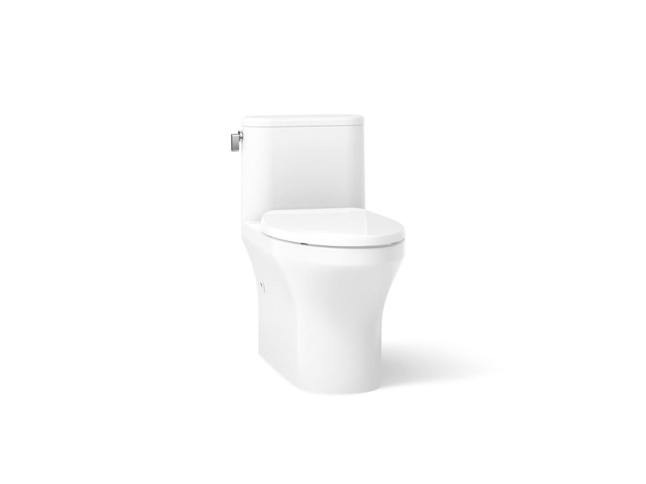 KOHLER K-28020 Spacity One-piece compact elongated toilet with skirted trapway, 1.28 gpf