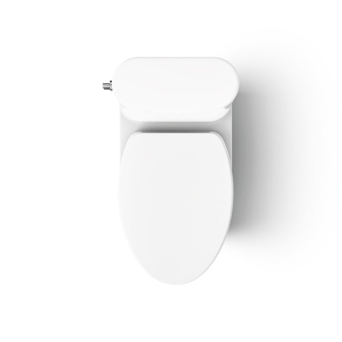 KOHLER K-28020 Spacity One-piece compact elongated toilet with skirted trapway, 1.28 gpf