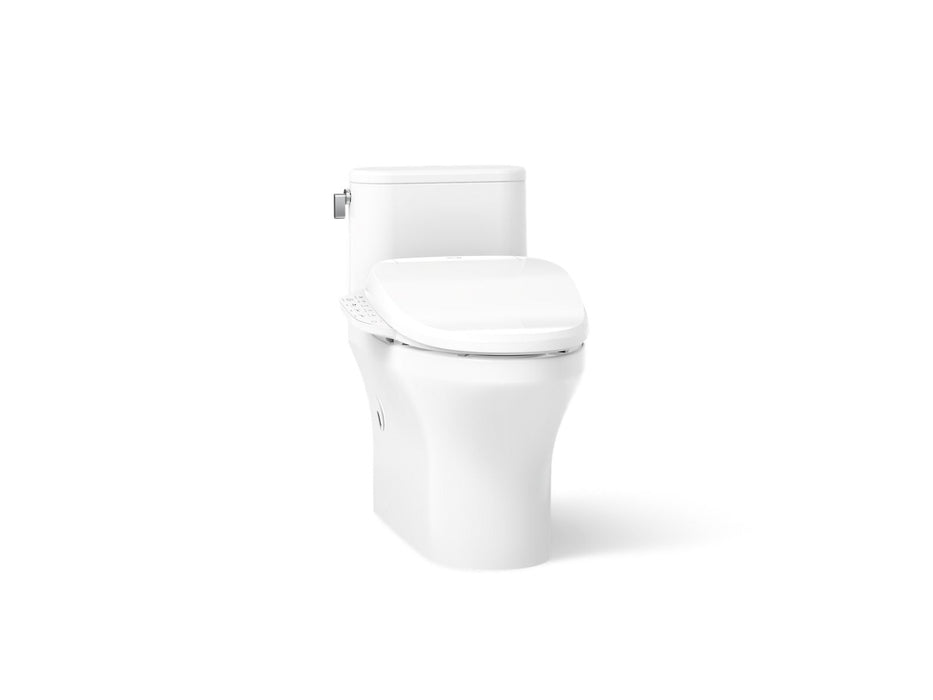 KOHLER K-28020-HC Spacity Hidden cord one-piece compact elongated toilet with skirted trapway, 1.28 gpf, white