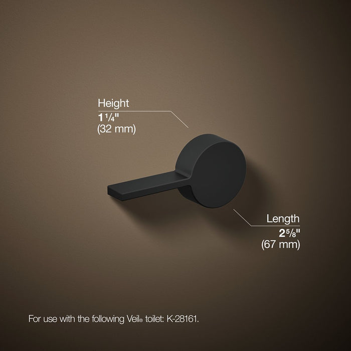 KOHLER K-28122 Veil Left-hand Trip Lever, matte black - view 4