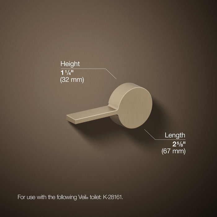 KOHLER K-28122 Veil Left-hand Trip Lever, vibrant brushed bronze - view 4