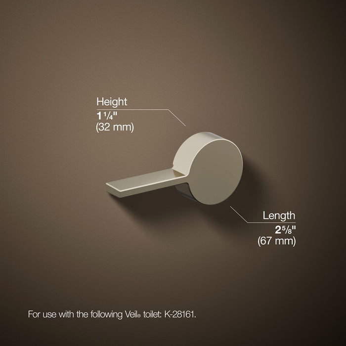 KOHLER K-28122 Veil Left-hand Trip Lever, vibrant polished nickel - view 4