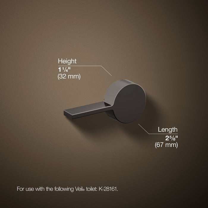KOHLER K-28122 Veil Left-hand Trip Lever, vibrant titanium - view 4