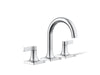 KOHLER K-28125-4 Venza Widespread bathroom sink faucet, 1.2 gpm, polished chrome
