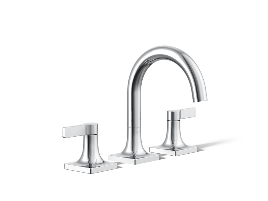 KOHLER K-28125-4 Venza Widespread bathroom sink faucet, 1.2 gpm, polished chrome
