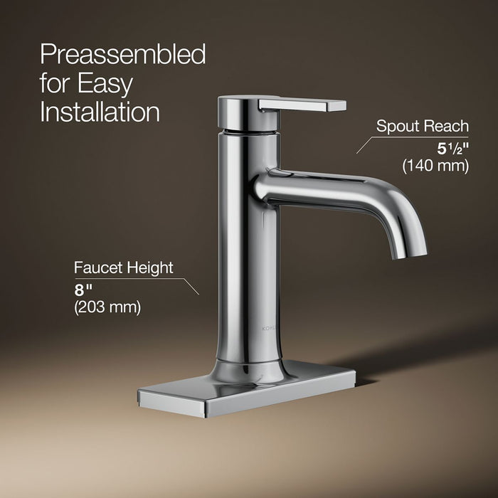 KOHLER K-28126-4 Venza Single-handle bathroom sink faucet, 1.2 gpm, polished chrome - view 3