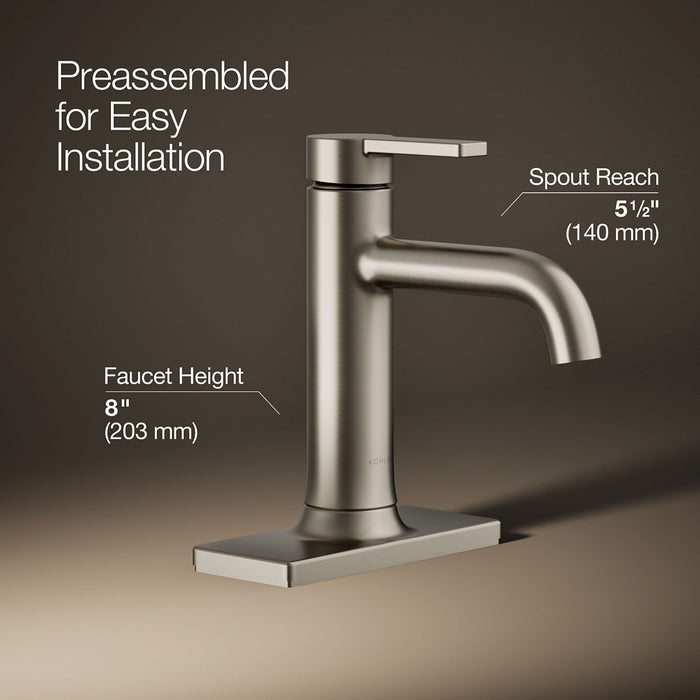 KOHLER K-28126-4N Venza Single-handle bathroom sink faucet, 0.5 gpm, vibrant brushed nickel - view 3