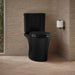 KOHLER K-28161 Veil Two-piece elongated toilet with skirted trapway, 1.28 gpf - Black Black
