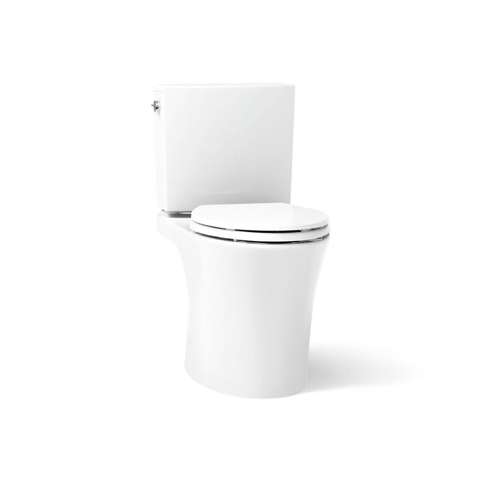 KOHLER K-28161 Veil Two-piece elongated toilet with skirted trapway, 1.28 gpf - White