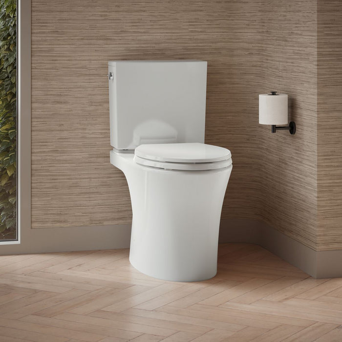 KOHLER K-28161 Veil Two-piece elongated toilet with skirted trapway, 1.28 gpf - White