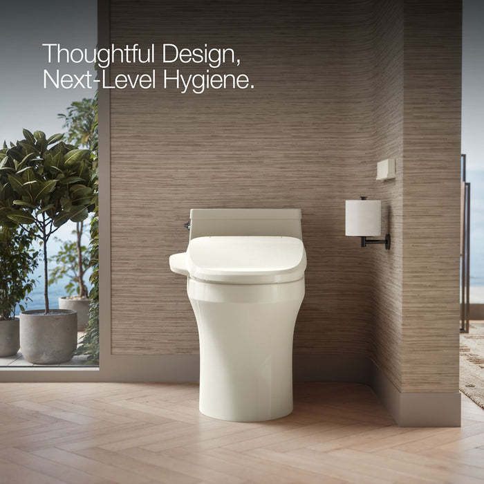 KOHLER K-28229 PureWash E725 Elongated bidet toilet seat with remote control, biscuit - view 4