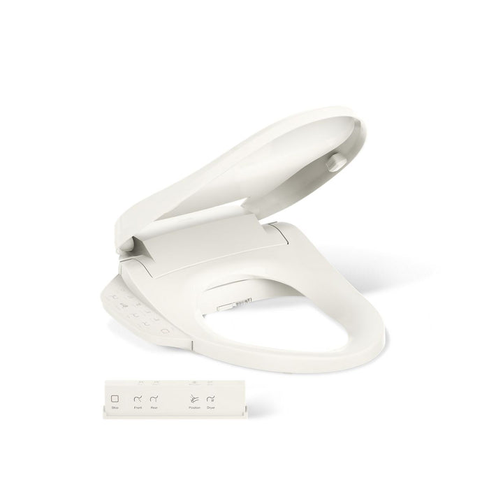 KOHLER K-28229 PureWash E725 Elongated bidet toilet seat with remote control, biscuit - view 5