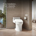 KOHLER K-28229 PureWash E725 Elongated bidet toilet seat with remote control, white - view 3
