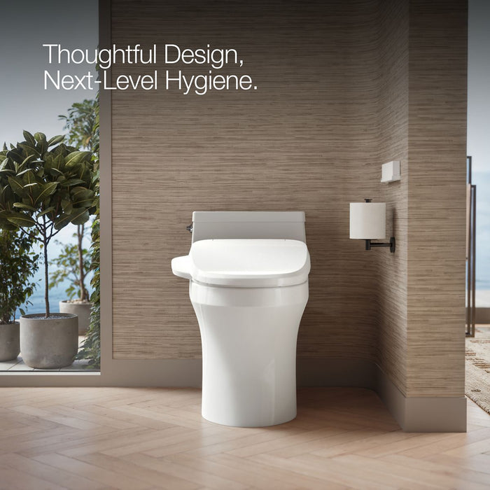 KOHLER K-28229 PureWash E725 Elongated bidet toilet seat with remote control, white - view 4
