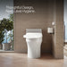 KOHLER K-28229 PureWash E725 Elongated bidet toilet seat with remote control, white - view 4