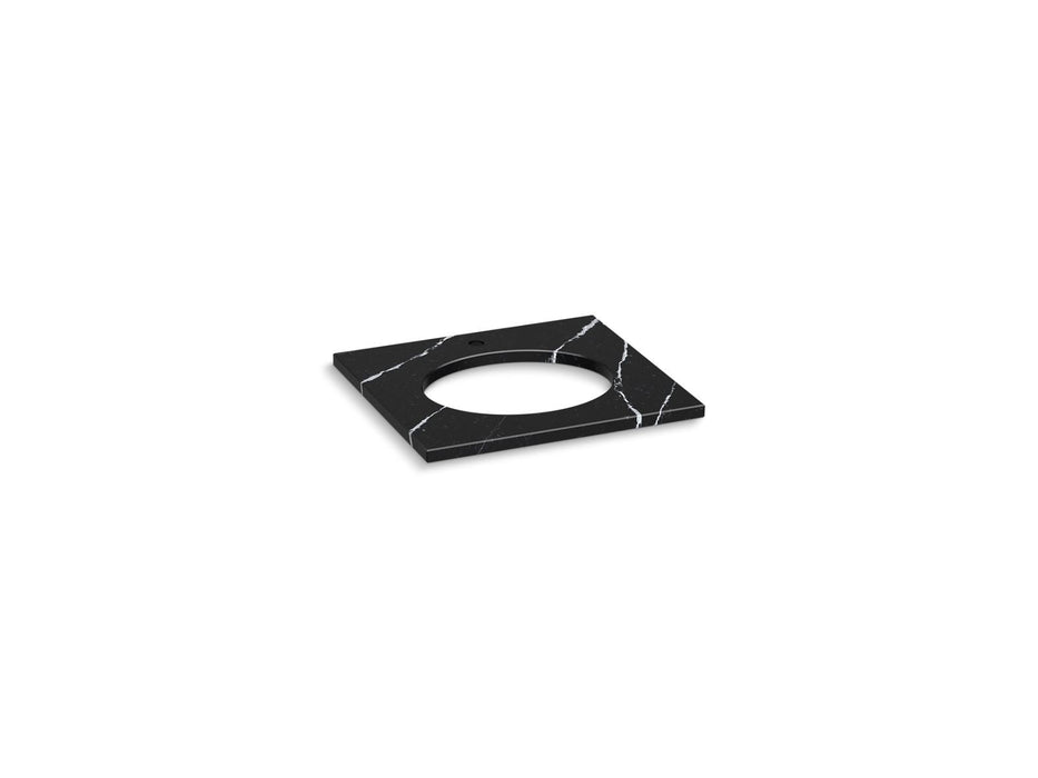 KOHLER K-28247 Silestone 25" quartz vanity top with oval cutout, eternal marquina
