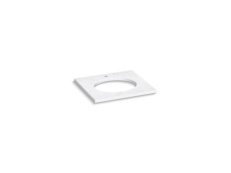 KOHLER K-28247 Silestone 25" quartz vanity top with oval cutout, eternal statuario