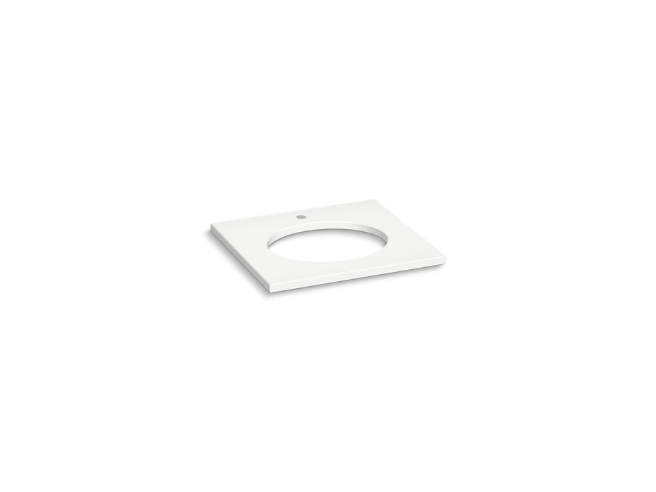 KOHLER K-28247 Silestone 25" quartz vanity top with oval cutout, miami white