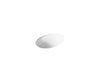KOHLER K-2824 Serif 20-3/4" oval undermount bathroom sink, no overflow, white