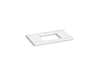 KOHLER K-28250 Silestone 37" quartz vanity top with rectangular cutout, eternal statuario