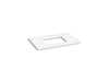 KOHLER K-28250 Silestone 37" quartz vanity top with rectangular cutout, miami white